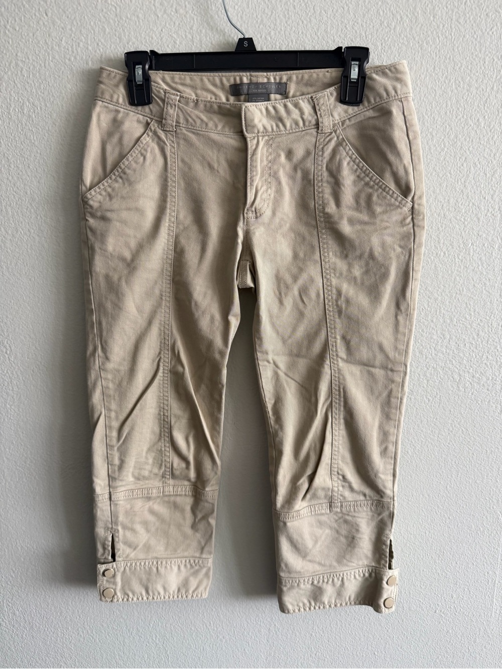 Proenza Schouler for Target Y2K Beige Cropped Chino Capri Utility Low-Rise Pants